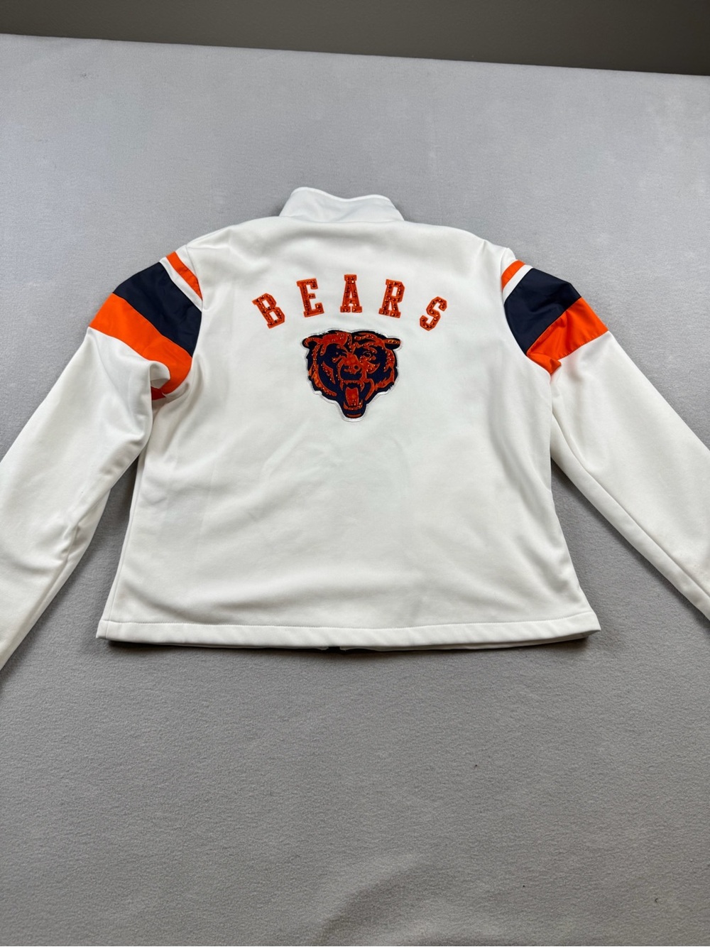 Chicago Bears NFL Full Zip Track Jacket Colorblock Retro Y2K G-III Rhinestone